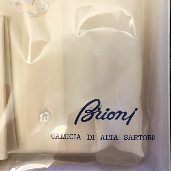 Brioni Wardrobe Essential Solid Luxury Dress Shirt - Picture 3 of 8